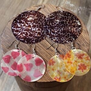 Animal Print, Heart, & Floral Lightweight Hypoallergenic Shell Earrings